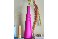 Vase Lori - Grün/Pink, aus Steingut
