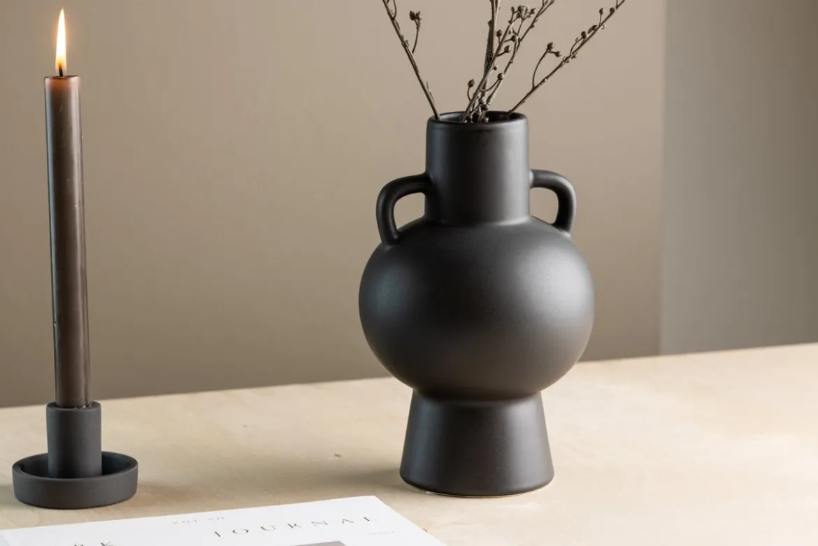 Vase „Lunaro“ – Weiß oder Schwarz, Steinzeug