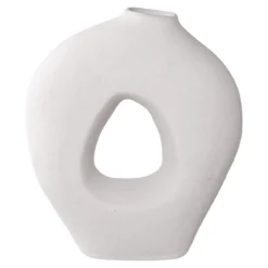 Vase „Lunea“ – Skulpturale Keramik in Weiß