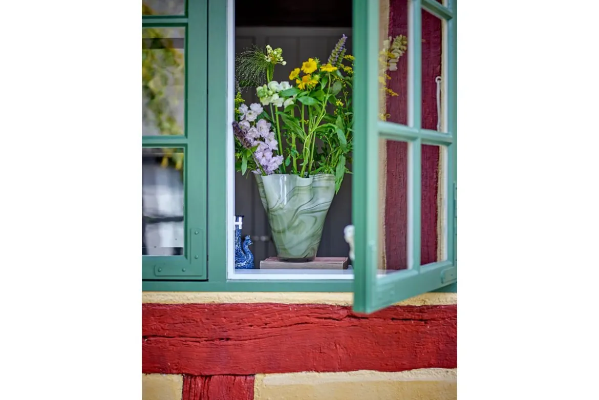 Vase „Mari“ – Grünes Glas