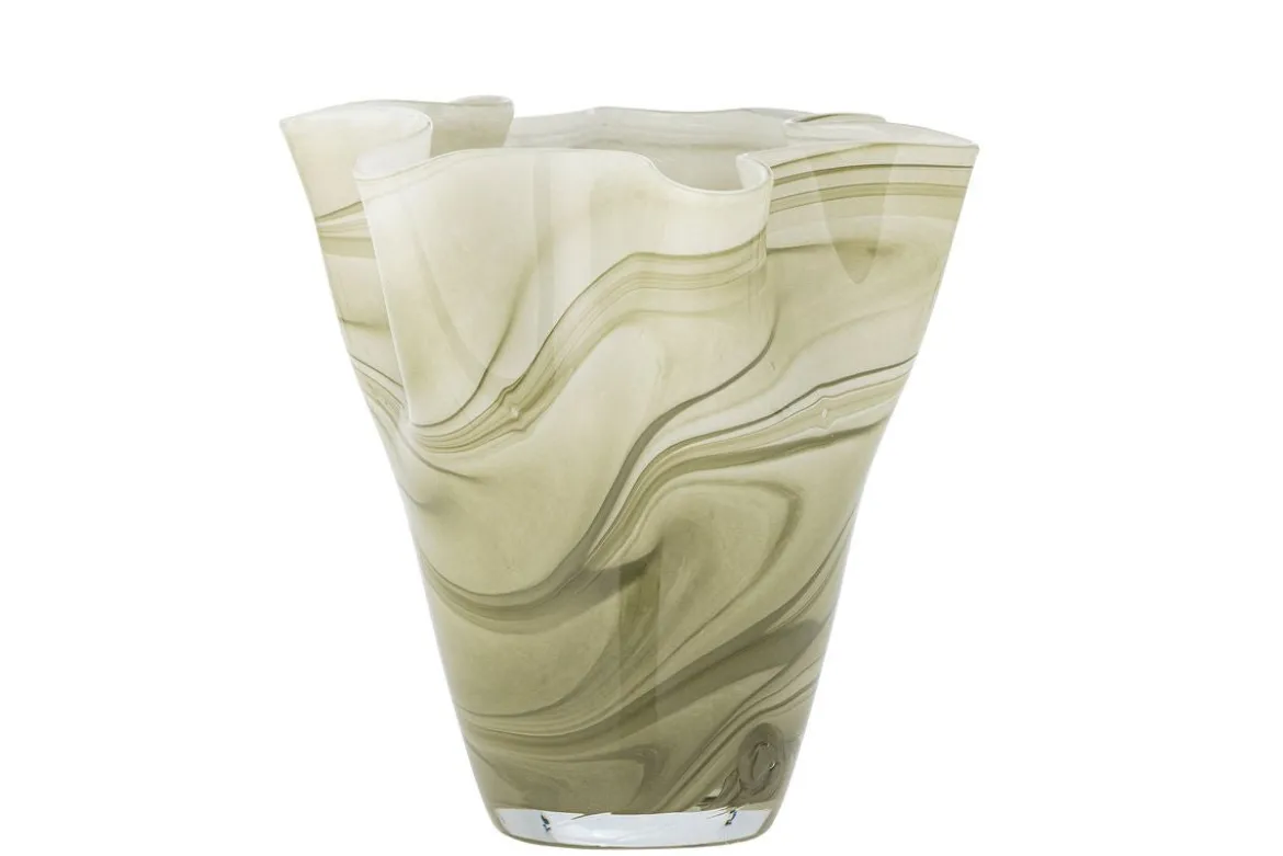 Vase „Mari“ – Grünes Glas