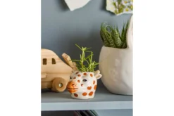 Vase Milly - Braun, aus Steingut