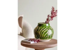 Vase „Mirava“ – Grünes Steingut