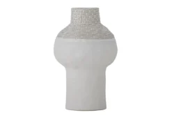 Vase "Mystery Wall" - weißes Steingut