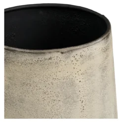 Vase Narvella - aus Metall in antiker Beigeoptik (2er Set)
