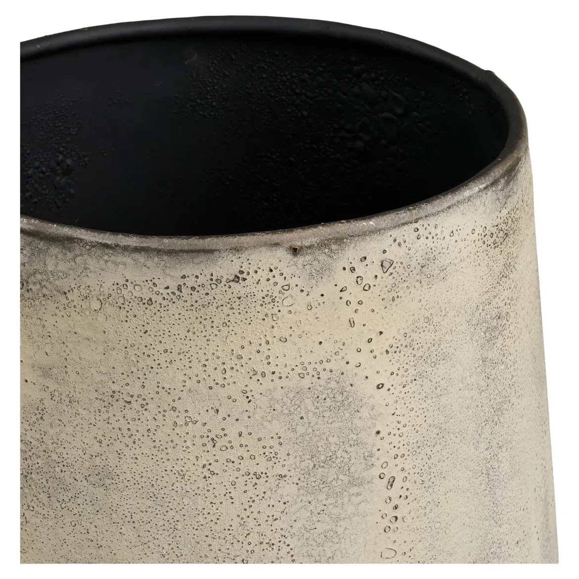 Vase Narvella - aus Metall in antiker Beigeoptik (2er Set)