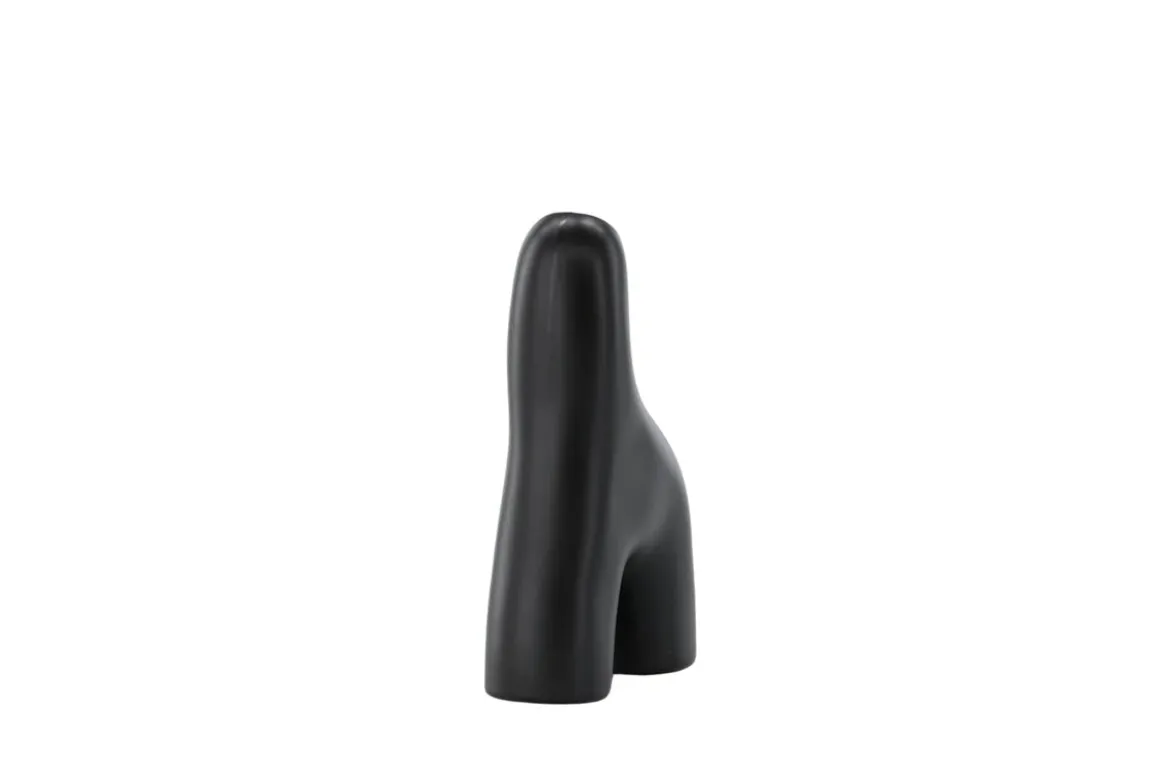 Vase Noara 16 cm – Skulpturales Designobjekt aus Steingut