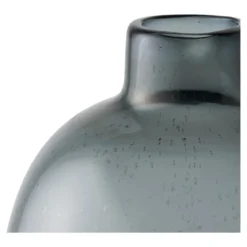 Vase „Noira“ – Rauchglas in tiefem Schwarz
