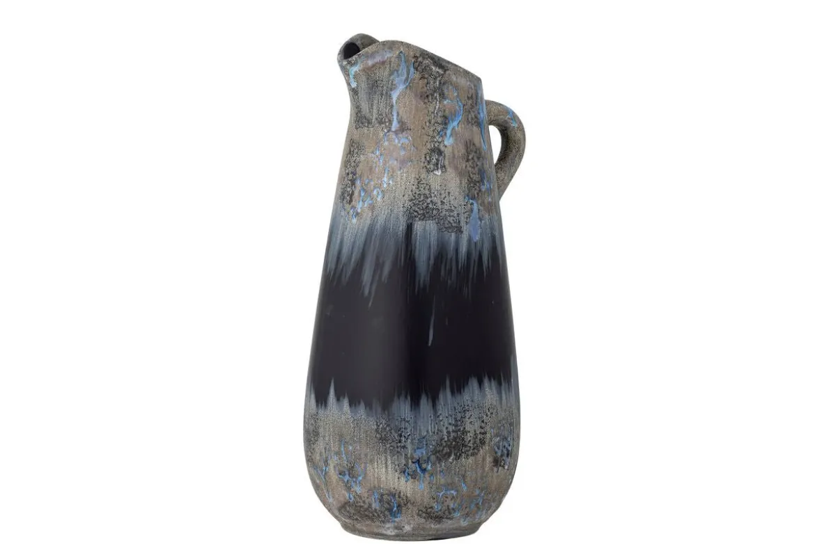 Vase „Noira“ – Steingut in Schwarz