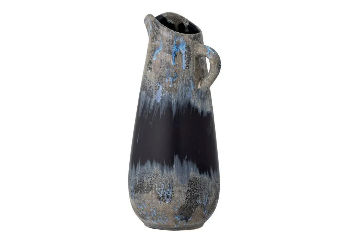 Vase „Noira“ – Steingut in Schwarz