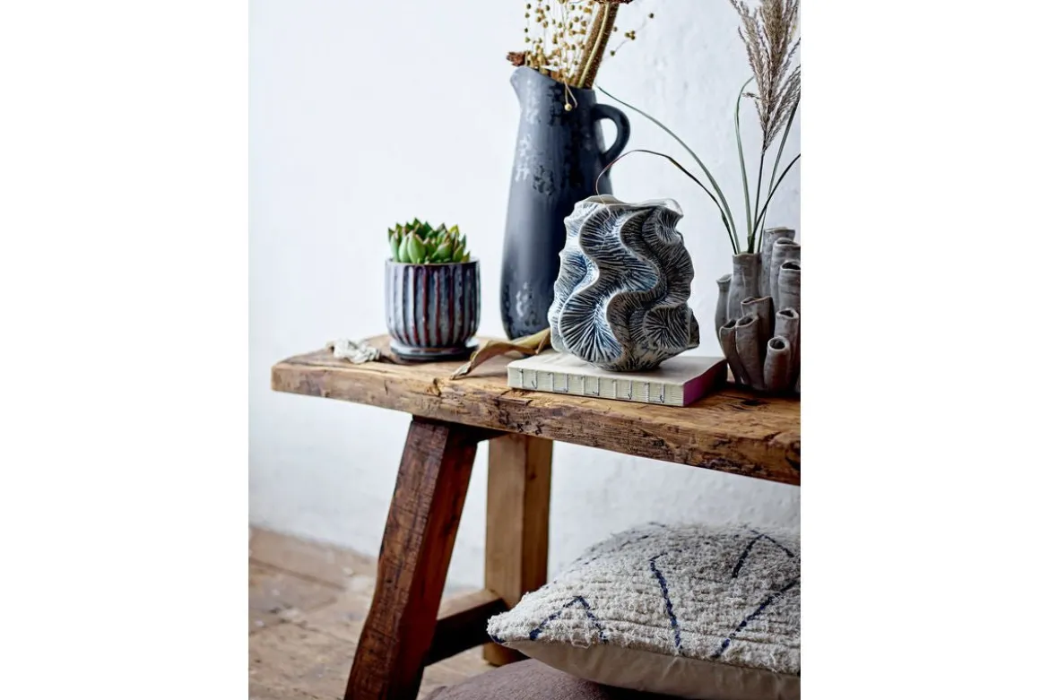 Vase „Noira“ – Steingut in Schwarz