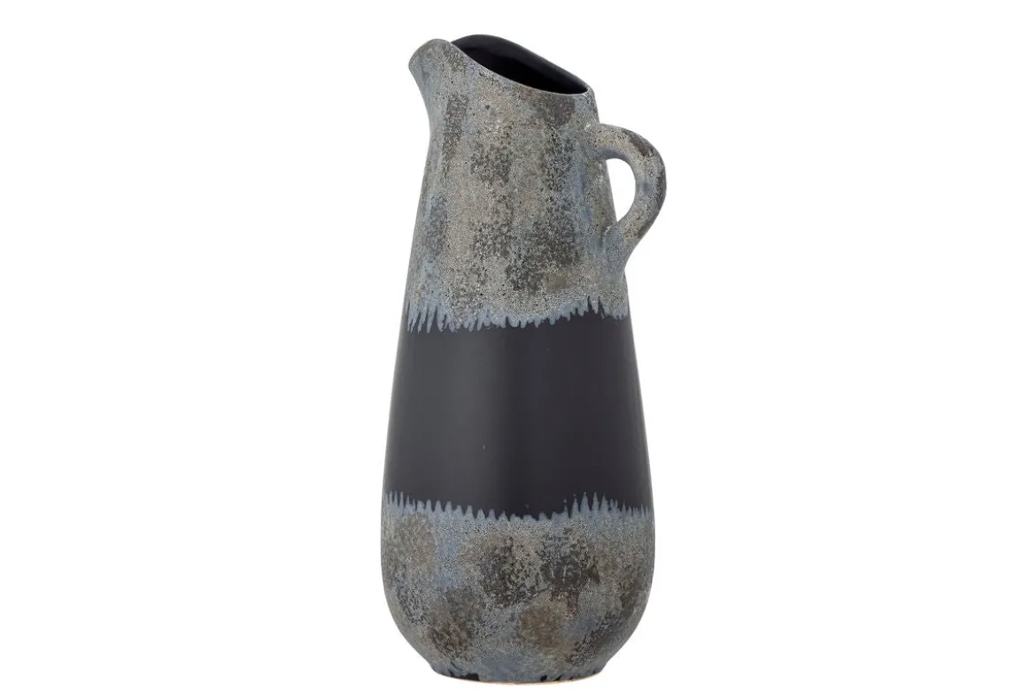 Vase „Noira“ – Steingut in Schwarz