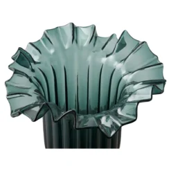 Vase Norelia - edle Glasvase in dunkelgrün