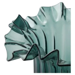 Vase Norelia - edle Glasvase in dunkelgrün