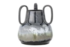 Vase „Obsidia“ – Steingut in Schwarz