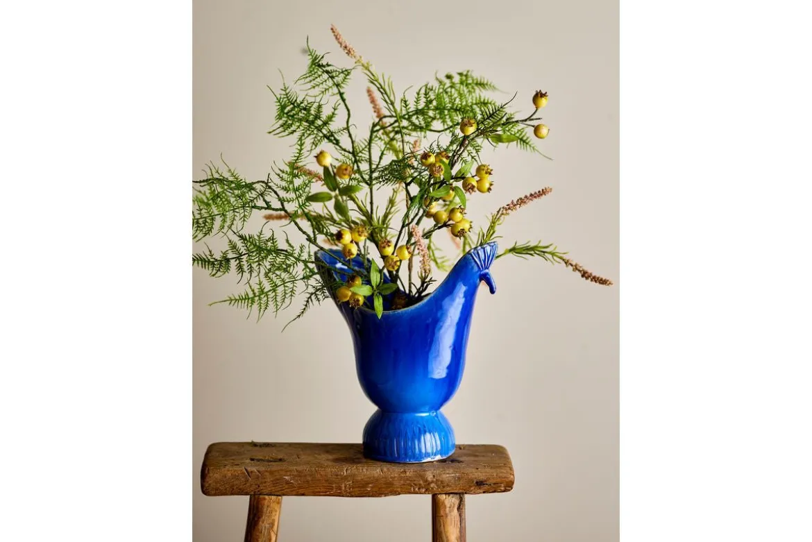 Vase „PfauPfau“ – aus Steingut