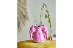 Vase „Pink Elefant“ – aus Steingut