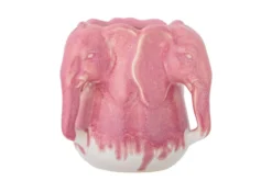 Vase „Pink Elefant“ – aus Steingut