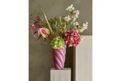 Vase „Pinkt Tornado“ – aus Glas