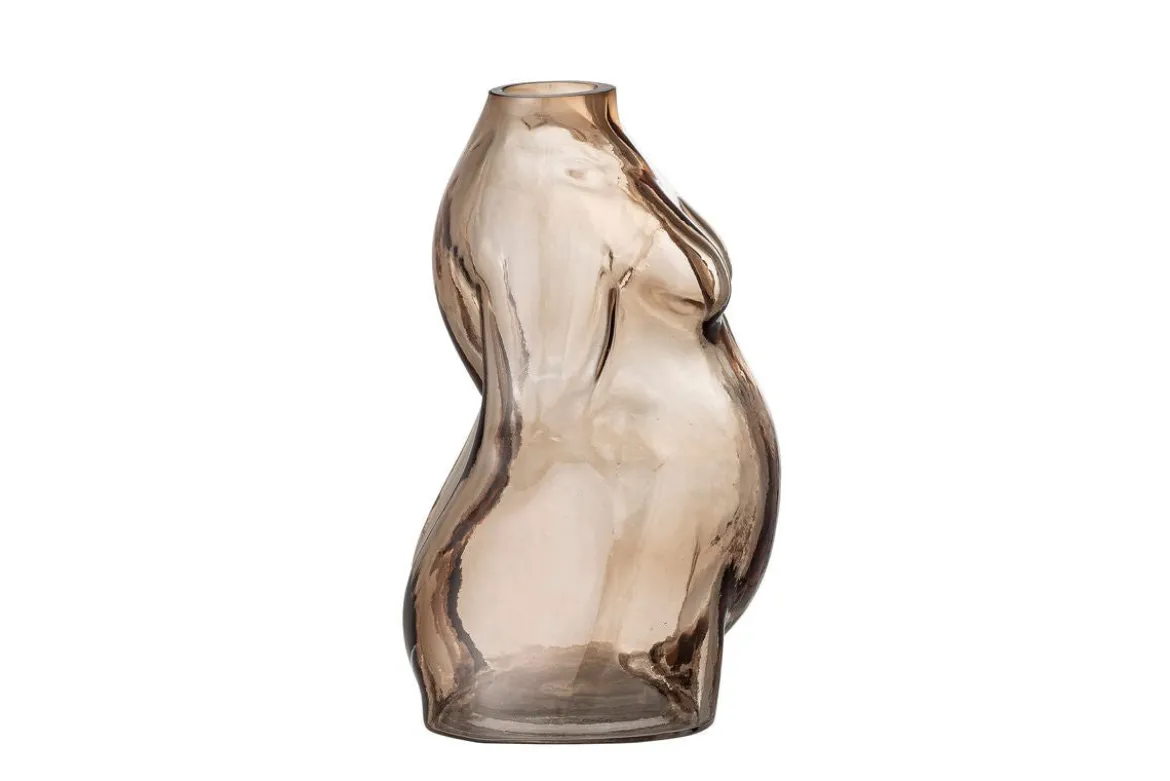 Vase „Ravina“ – Braunes Glas