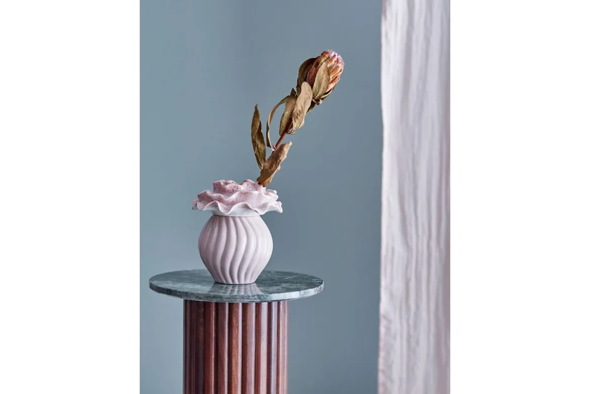 Vase „Rosélia“ – Roséfarbenes Steingut