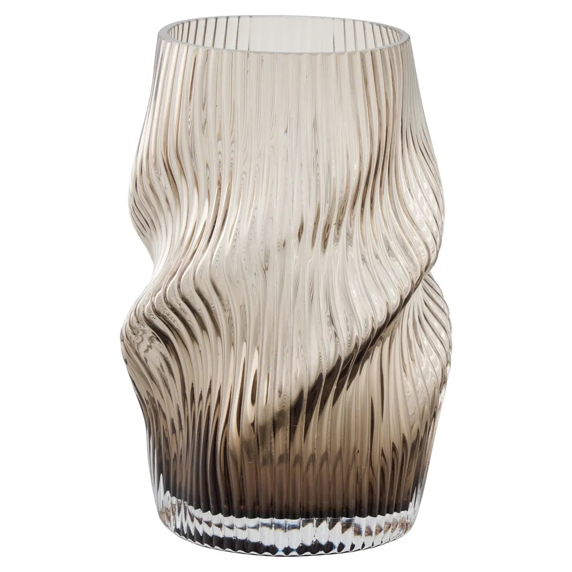 Vase Salmira - edle Glasvase in braun