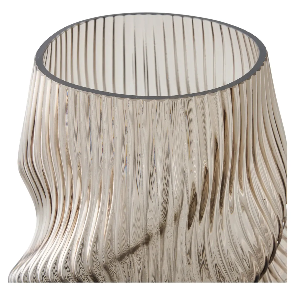 Vase Salmira - edle Glasvase in braun