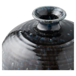 Vase Serevia – edle Keramikvase in Dunkelblau