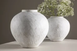 Vase „Sferra“ Ø 28 cm – Beige mit Struktur