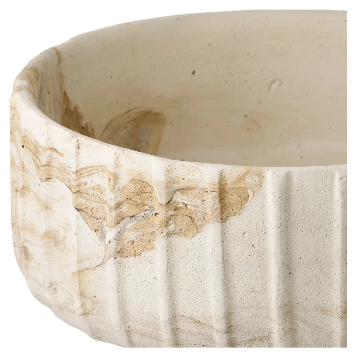 Vase Solana – Beige-Braun aus Zement