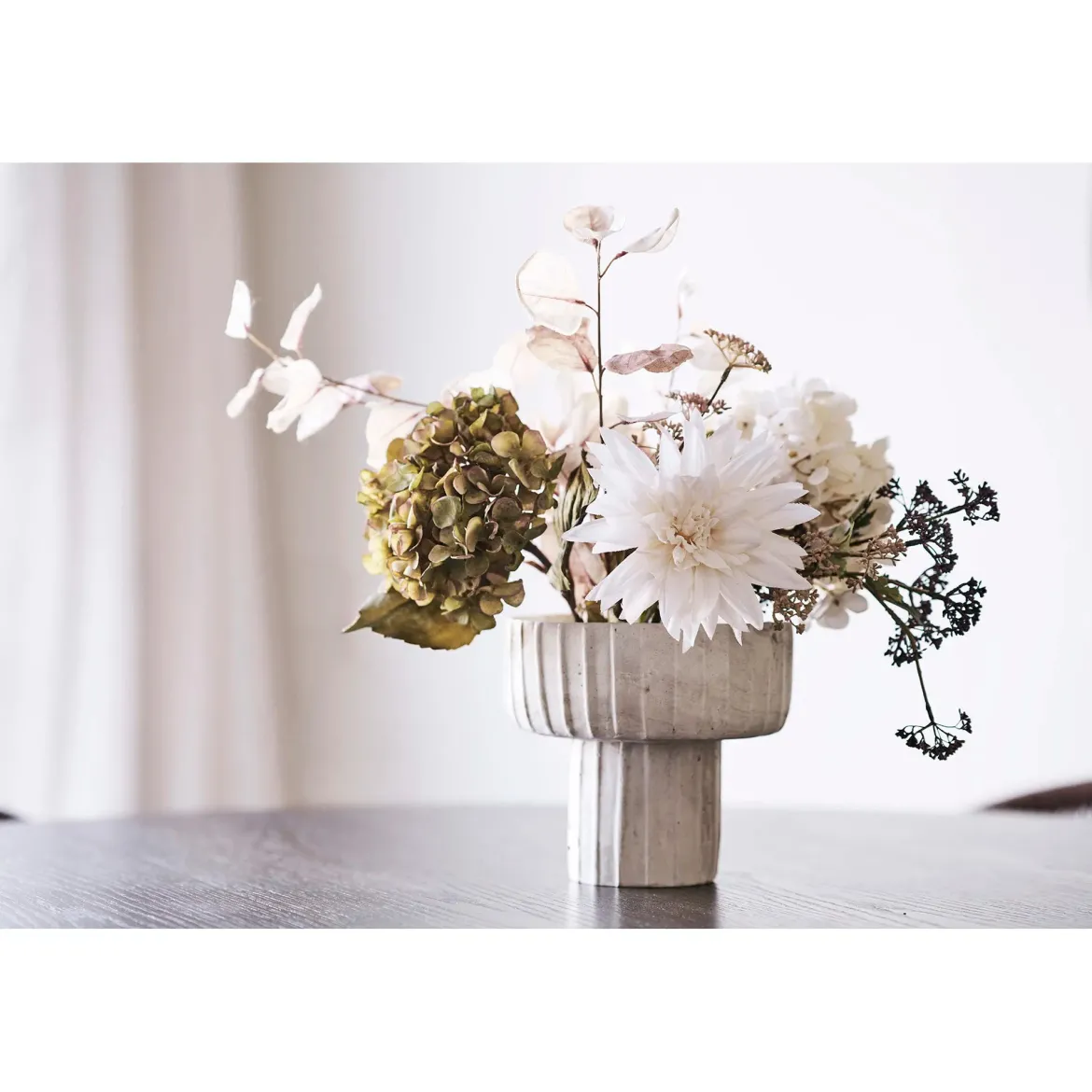 Vase Solana – Beige-Braun aus Zement