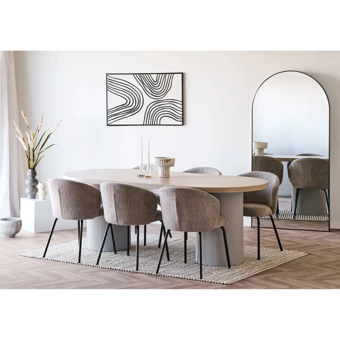 Vase Solana – Beige-Braun aus Zement