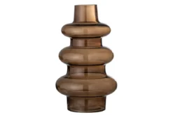 Vase "Spiruli" - braune Glasvase