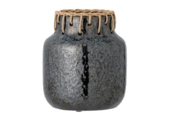 Vase "Stranger" - grau melierte Keramikvase mit Detail