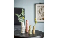 Vase „Tavik“ – Steingut mit reaktiver Glasur (4er-Set)