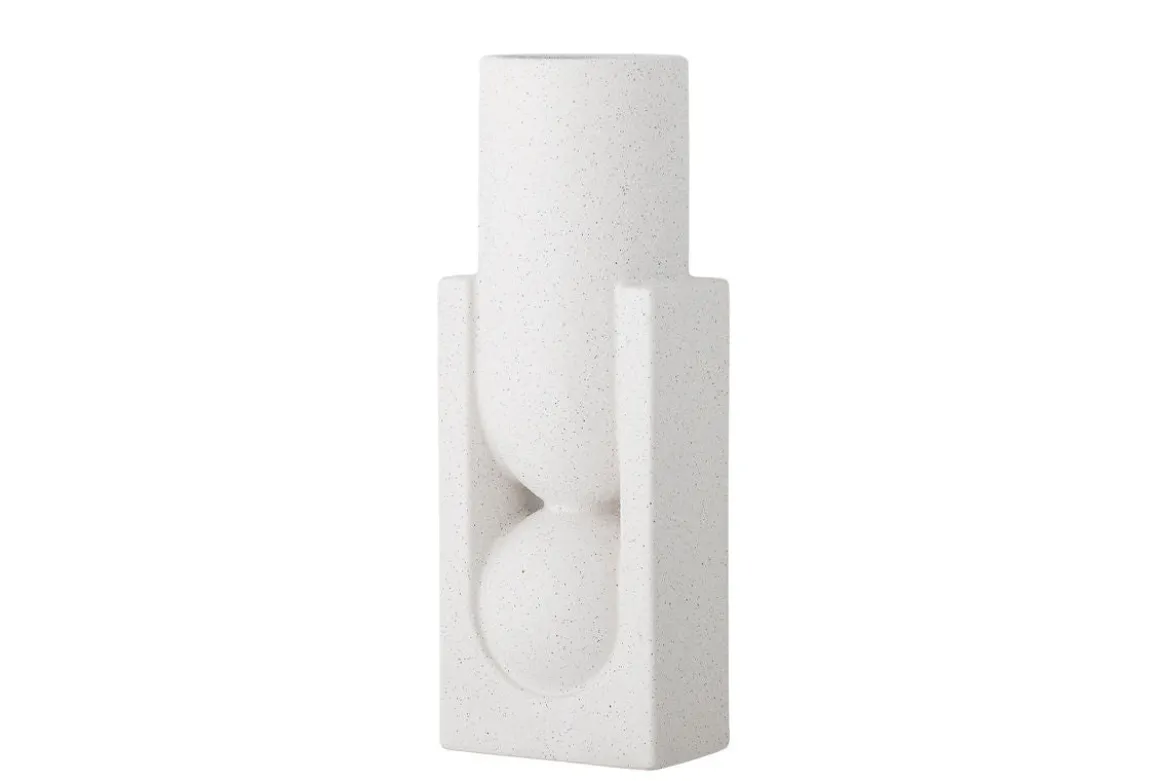Vase „Timeshell“ – weißes Steingut