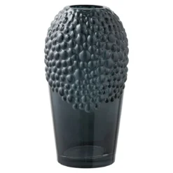 Vase Veloria – edle Glasvase in dunkelgrau