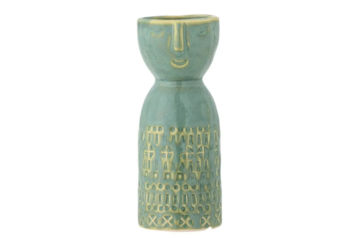 Vase Yara - Grün, aus Steingut