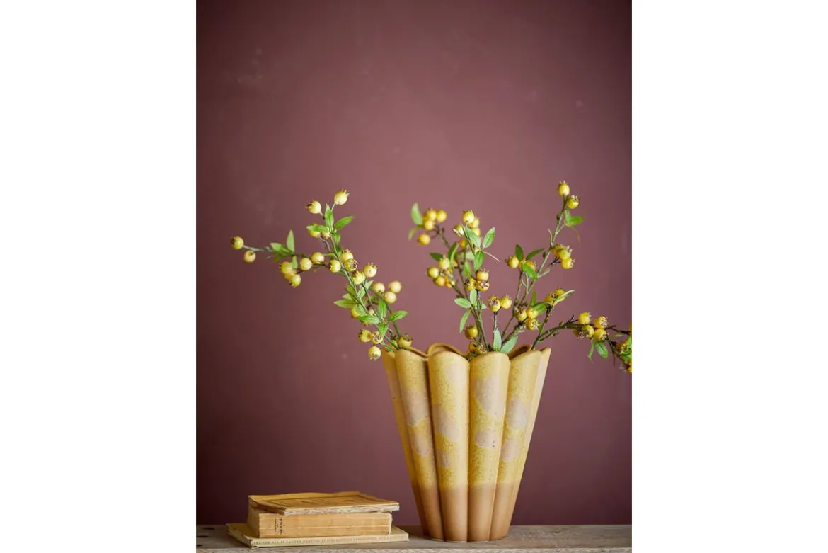 Vase „Yellow Brülé“ – aus Steingut