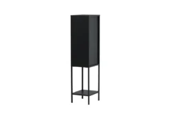 Vitrine Tero - in Schwarz mit Glasfront