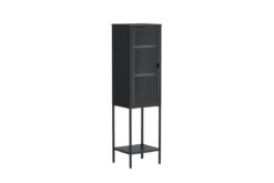 Vitrine Tero - in Schwarz mit Glasfront