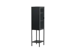 Vitrine Tero - in Schwarz mit Glasfront