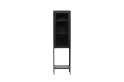 Vitrine Tero - in Schwarz mit Glasfront