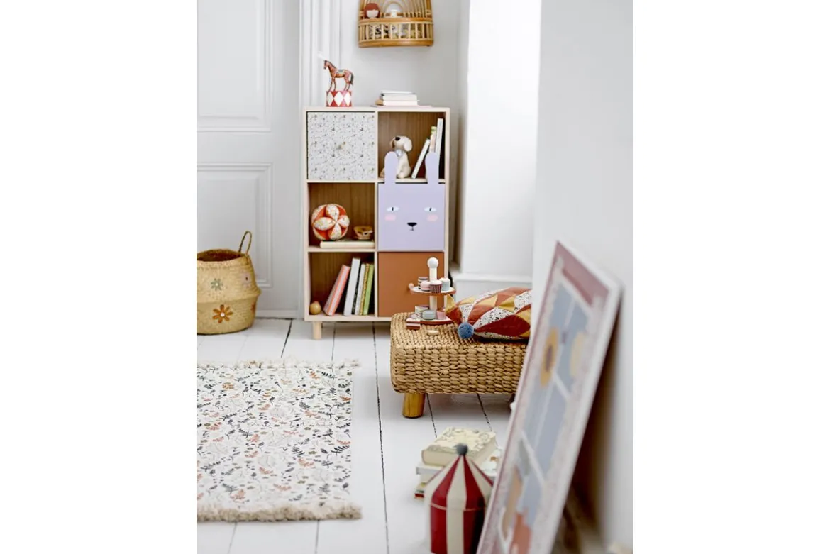 Wandbild Jasmin - Kinderzimmer-Deko im weißen Holzrahmen