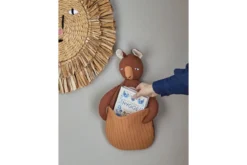 Wandkorb Arian - Känguru Aufbewahrung für Kinderzimmer aus Leinen