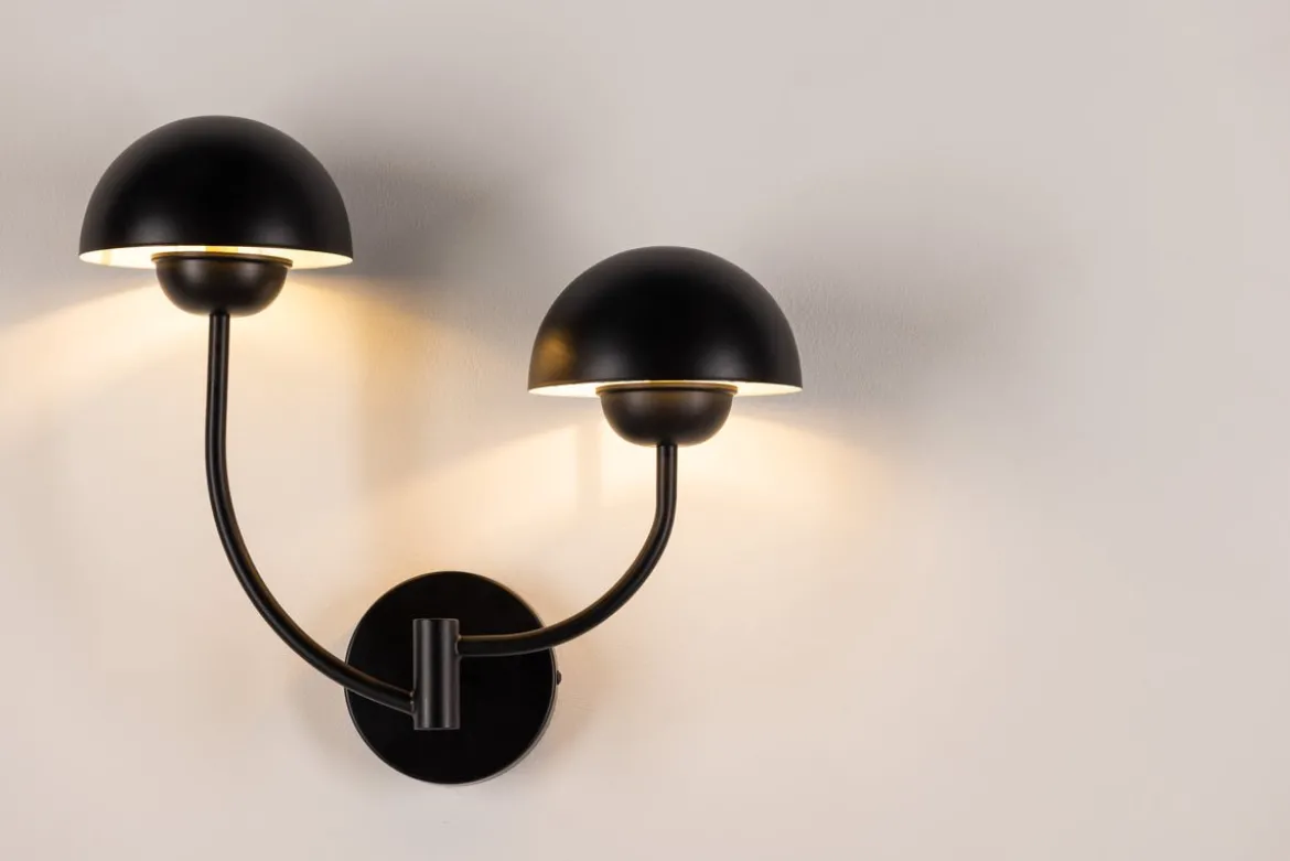 Wandleuchte „Noir Duo" – Mit matt schwarzen Sockel