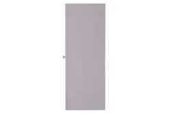Wandschrank Lana – Violettes Holz-Kabinett mit Messinggriff & Musterfront