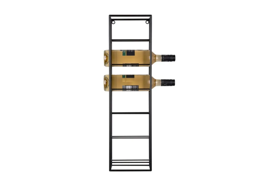 Wand-Weinregal Siggy – Metall-Design in Mattschwarz