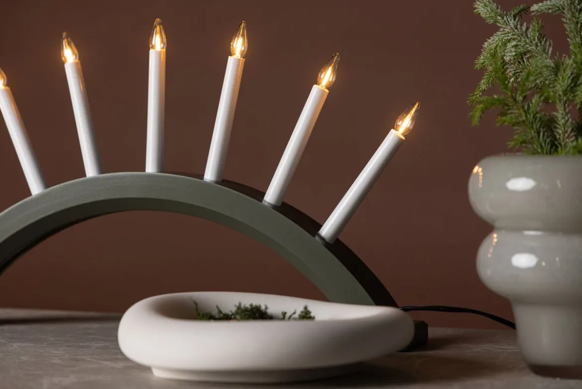Weihnachtsbeleuchtung Elira - Adventskerzenhalter mit 7 Kerzen