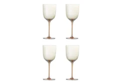 Weingläser Celeste – Glas in Bronze mit Perlmuttrand (4er-Set)